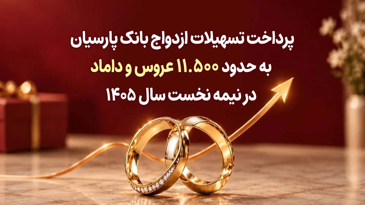 پرداخت تسهیلات ازدواج بانک پارسیان به حدود 11 هزار و 500 عروس و داماد در نیمه نخست سال 1405