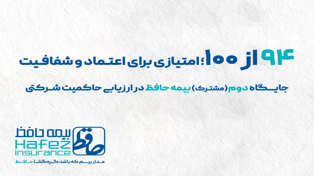 کسب امتیاز ۹۴ از ۱۰۰ و جایگاه دوم مشترک در میان شرکت‌های بیمه بازار پایه زرد فرابورس
