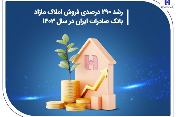 رشد ۲۹۰ درصدی فروش املاک مازاد بانک صادرات ایران در سال ۱۴۰۳
