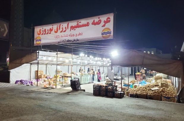 فروش انواع میوه و تره‌بار در بازارچه نوروزی شهر قشم
