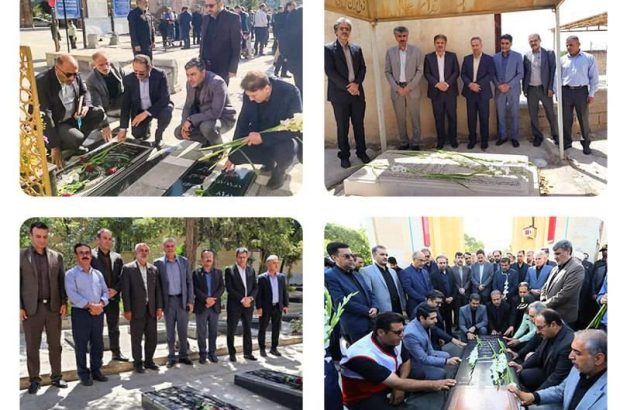 عطر افشانی وگلباران مزار مطهر شهدا در هفته دولت
