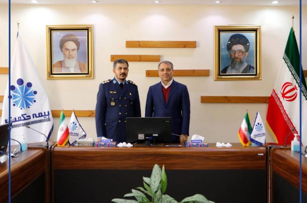 دیدار جانشین معاونت فرهنگی و تبلیغات ارتش جمهوری اسلامی ایران با مدیرعامل بیمه حکمت صبا
