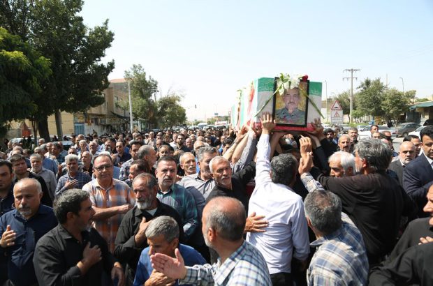 مراسم تشییع پیکر شهید جانباز سرافراز خیراله خواجه
