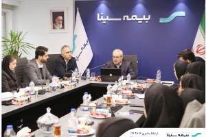 برگزاری نشست مدیرعامل با رؤسای ادارات ستادی بیمه سینا

