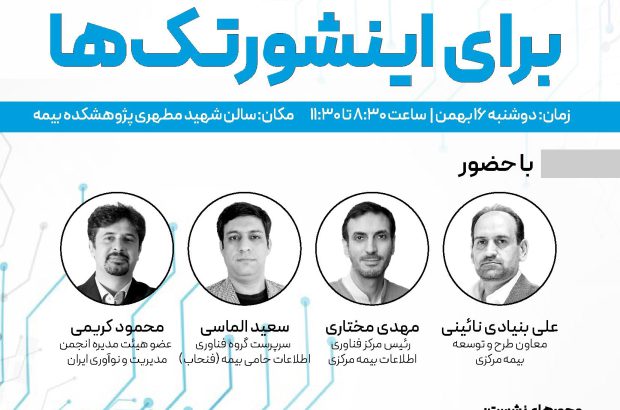 نشست همفکری با مدیران شرکت‌های فناور بیمه‌ای با موضوع فرصت‌های آیین‌نامه ۱۰۵ برای اینشورتک‌ها
