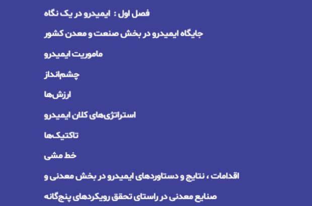 انتشار کتابچه الکترونیکی عملکرد ایمیدرو در سال ۱۴۰۱

