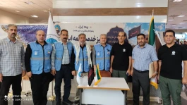 برپایی میز خدمت بیمه ایران در مرز خسروی
